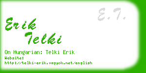 erik telki business card